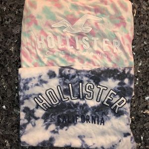 Bundle of two Hollister California Tie Dye Graphic Shirts